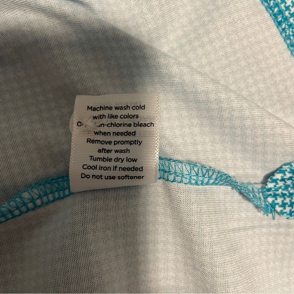 Walter Hagen Men XXL Golf Polo Aqua Blue Microcheck Moisture Wicking Performance - Picture 8 of 8